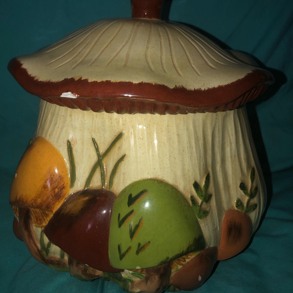 Mushroom Vintage Cookie Jar